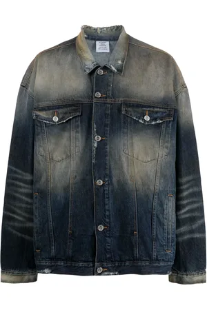 Vetements Veste en jean à effet usé