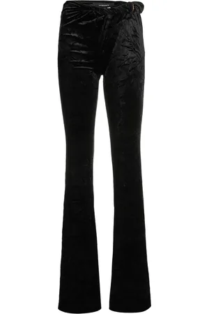 VERSACE Pantalon en velours à coupe évasée