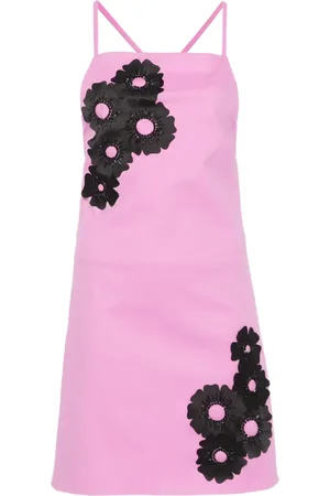 Msgm Robe courte à fleurs appliquées