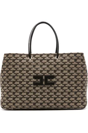 Elisabetta Franchi Sac cabas à logo appliqué