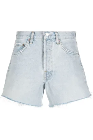 AGOLDE Short en jean à bords francs