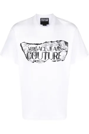 VERSACE T-shirt en coton à logo imprimé