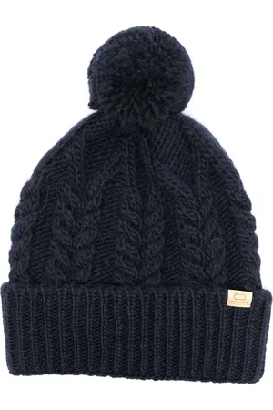 Woolrich Bonnet en maille torsadée à patch logo