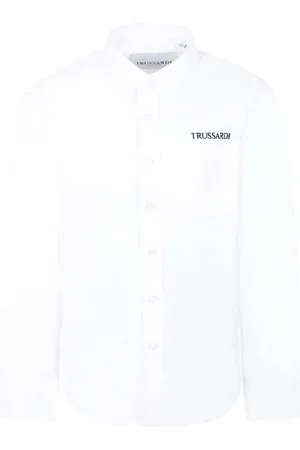 Trussardi Chemise à logo brodé
