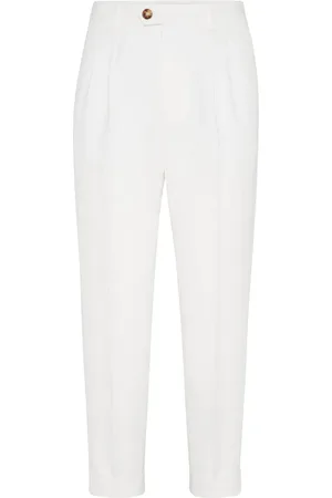 Brunello Cucinelli Pantalon à design plissé