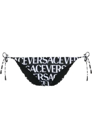 VERSACE Bas de bikini à logo imprimé