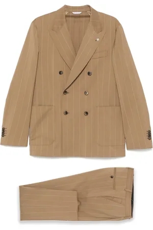 Manuel Ritz Costume croisé à fines rayures