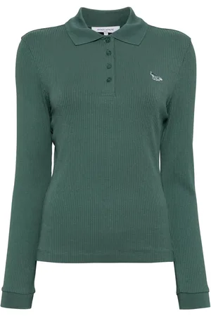 Maison Kitsuné Polo nervuré à manches longues