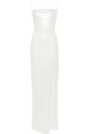 Nensi Dojaka Robe longue à détails de sequins