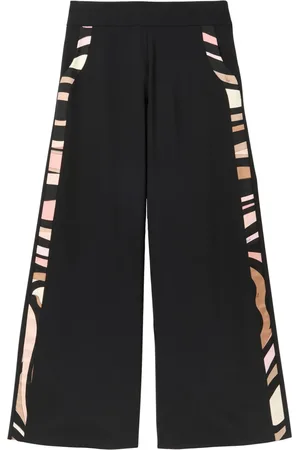 Puccini Pantalon palazzo en laine mélangée