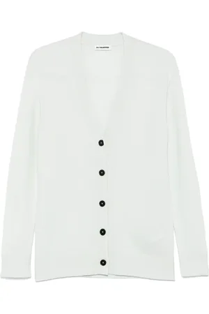 Jil Sander Cardigan à logo brodé