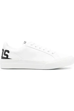 GCDS Baskets en cuir à logo imprimé