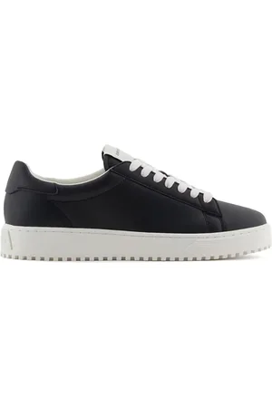 Emporio Armani Baskets en cuir à logo embossé
