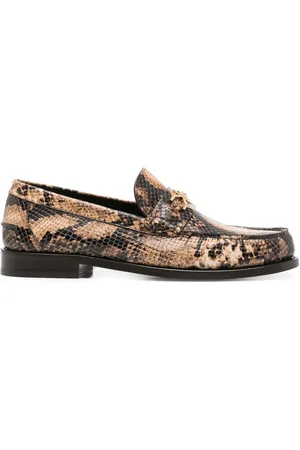 VERSACE Mocassins à effet peau de serpent