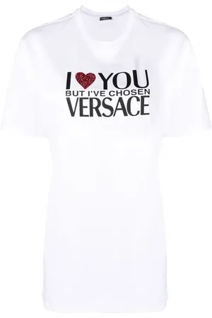 VERSACE T-shirt à slogan imprimé