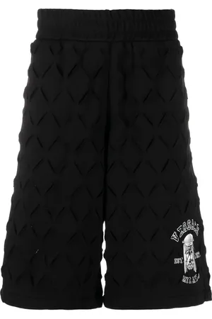 VERSACE Short en coton à logo imprimé