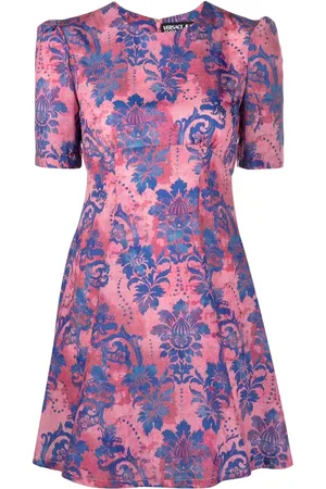 VERSACE Robe courte évasée à fleurs