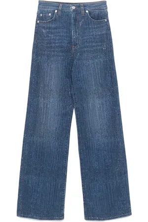Maje Jean à ornements strassés