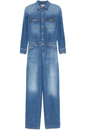 Elisabetta Franchi Combinaison en jean à logo