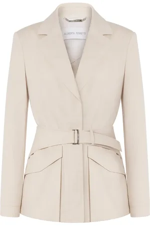 Alberta Ferretti Blazer à taille ceinturée