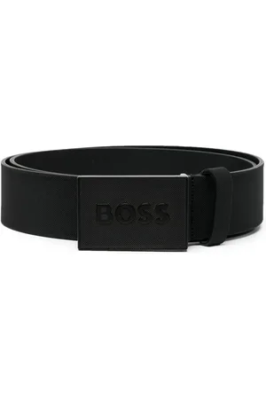 HUGO BOSS Ceinture en cuir à plaque logo
