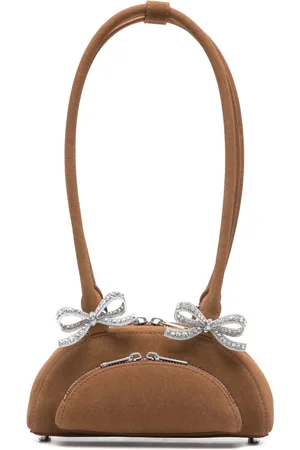 Self-Portrait Mini sac porté épaule Curved en daim
