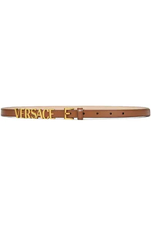 VERSACE Ceinture en cuir à logo imprimé