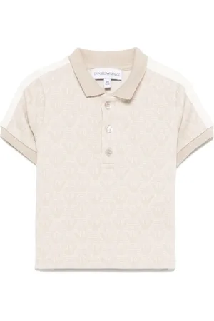 Emporio Armani Polo à logo en jacquard