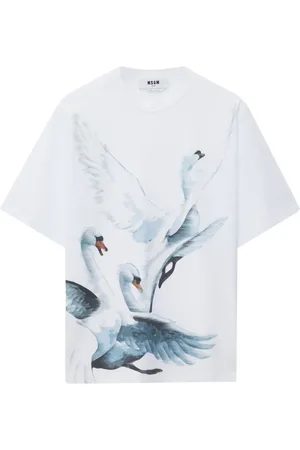 Msgm T-shirt en coton à imprimé graphique