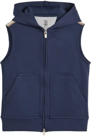 Brunello Cucinelli Gilet zippé à capuche