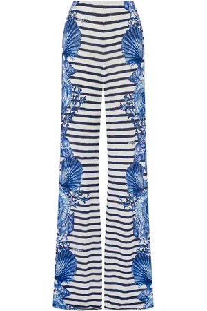 Alberta Ferretti Pantalon ample à rayures