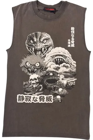 LU’U DAN T-shirt sans manches à col rond
