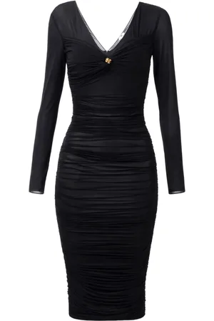 Elisabetta Franchi Robe en organza à détail de broche