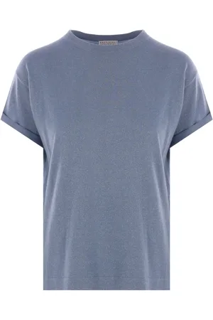 Brunello Cucinelli T-shirt en soie mélangée
