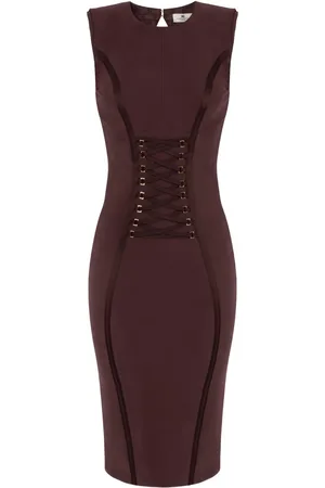 Elisabetta Franchi Robe mi-longue à bretelles croisées