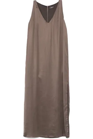 PESERICO SIGN Robe mi-longue en satin à ornements