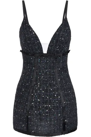 Elisabetta Franchi Robe en tweed à sequins