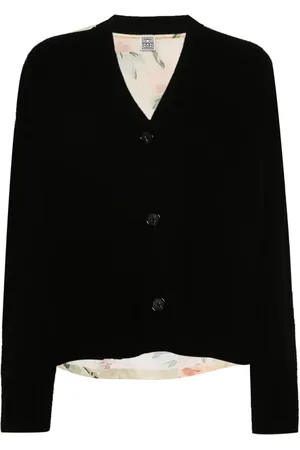 Totême Cardigan Rubino à empiècements
