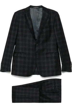 corneliani Pantalon de tailleur à motif pied-de-poule