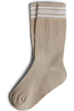 Brunello Cucinelli Chaussettes en coton à détails rayés