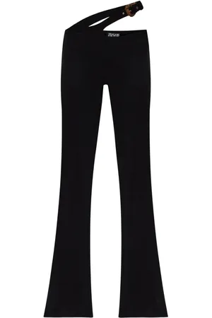 VERSACE Pantalon en coton stretch à coupe évasée