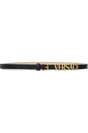 VERSACE Ceinture en cuir à logo imprimé