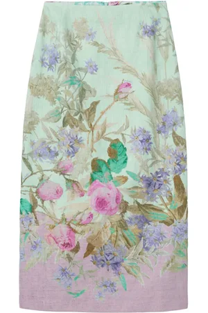 La DoubleJ Jupe à fleurs estampillées