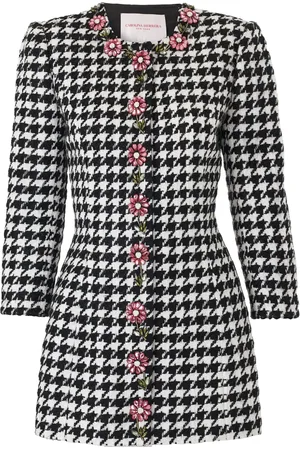 Carolina Herrera Veste à motif pied-de-poule brodé