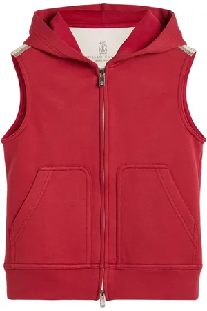 Brunello Cucinelli Gilet zippé à capuche