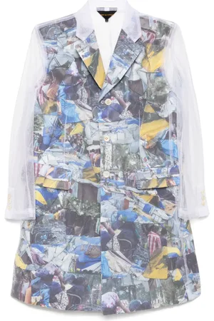 Comme des Garçons Manteau à imprimé graphique