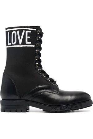 Moschino Bottes à logo imprimé