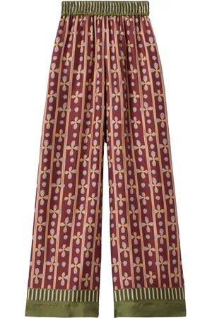 La DoubleJ Pantalon palazzo à imprimé graphique