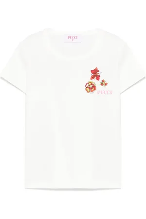 PUCCI Junior T-shirt à logo brodé
