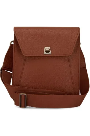 AKRIS Sac à bandoulière en cuir à fermoir loquet